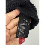 COS  Black Textured Cotton Knit Half Sleeve Minimalist Top Women Size S Photo 4