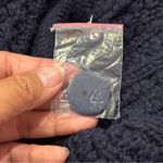 SAOL Ireland NWOT Small Navy Wool Cable Knit Fisherman Asymmetrical Zip Sweater Blue Photo 4