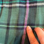 Sonoma  Womens Flannel Plaid Shirt Top Collared‎ Green Purple Long Sleeve PL Photo 6