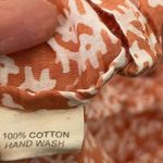 Matta Sabina Greece Midi Dress Rust Printed Short Sleeves Cotton Womens Sz XS Orange Photo 7