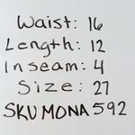 Sanctuary  Classic Globe Trotter Shorts Womens 27 Black Denim 100% Cotton Cuffed Photo 6