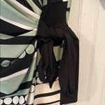 R&K Black and Light Green Ruched Wrap Dress | Medium Photo 5