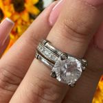 JEULIA two tone round cut silver ring set ✨ Photo 9