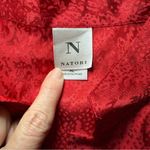 Natori Nightgown Womens Red Size XL Sleepshirt Loungewear Pockets Satin V-neck Photo 2