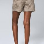 White House | Black Market WHBM Brown Palm Print 5 Inch Short 6 Photo 1