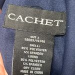 Cachet Sleeveless Embellished Long Formal Dress Navy Midnight Size 2 Blue Photo 4