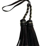 Double Brown Suede Leather & Gold Chain TASSELS for Handbag Purse Luggage FOB Photo 4
