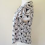 Billie & Blossom oriental fan print woven blouse size 10p Photo 3