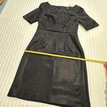 Trina Turk Tiki Black Shimmer Sheath Dress Size 6 V-Neck Short Sleeve NWT Photo 4