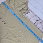 Madewell Eyelet-Sleeve Henley Top Ash Green L NWT Photo 6