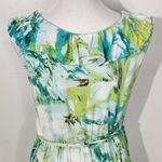 st. john's bay  Green Blue Floral Dress Size Medium Floral Knee-Length Dress Photo 5