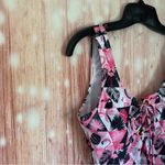 Emme Jordan Pink Flamingo Print Low Back One Piece Swimsuit Size L Photo 2