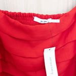 Miami Womens Long Sleeve Blouse Size S Red Puff Sleeve Boho Romantic Festive Cottage Photo 2