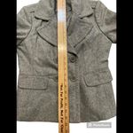 Halogen  Wool Blend Woman’s Gray Double‎ Breasted Lined Crop Blazer Jacket Size M Photo 4