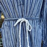 Tommy Hilfiger womens shirt dress S blue white long sleeves rope belt Photo 5
