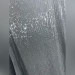 Tempo Paris Italy Women’s V-neck Clear Sequin Back Gray Fuzzy Sweater Pocket Sm Photo 13