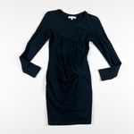 IRO  Isabeli Cotton Knit Long Sleeve Twist Knot Detail Sweater Dress Black S Photo 0