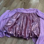 Love Shack Fancy NWT pink sequin niko mini bubble dress Photo 9