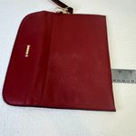 Elim & Paul Red Clutch Purse Bag - 7.75 x 6.5" - Wrist Strap, Gold Label Photo 3