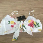 Forever 21 🆕 Fruit Prints Woven Bralette Top M🆕 Photo 5