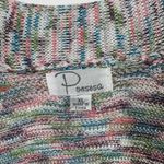 Ponsesa Cardigan Women XL NWT Rainbow Shark Bite Hem Short Sleeve Spring FA3306J Blue Photo 5