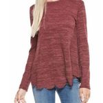 12PM by Mon Ami 12 PM by Mon Ami Burgundy Scalloped Hem Top Photo 0