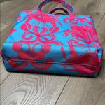 Lilly Pulitzer For Estee Lauder Tote Bag Blue Red Photo 5