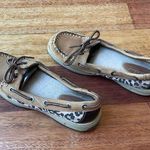 Natural Soul Tan & Brown Loafer Slip-On Flats w Cheetah Print & Patent Leather Details Comfy Photo 0