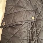 Talbots Black Quilted Puffer Coat with Plaid Lining SP Photo 3
