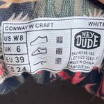 Hey Dude Conway W Craft White Canvas Lace Up Sneakers Women US 8 EU 39 Photo 1
