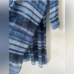 NWOT Two by Vince Camuto Sheer Button Front Shirt Dress Size Medium. Blue Photo 6