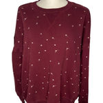 Lou & grey  deep burgundy sweatshirt with stars & shooting star print Size XXL Photo 0