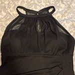 David's Bridal  Elegant Black Halter Midi Dress Photo 1