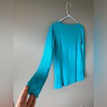 T Tahari Women’s Sea Blue Cashmere/Cotton Blend Long Sleeve Top Size S Photo 7