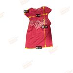 Jessica Howard Vintage Pink Midi Dress, Floral Embroidered Dress, Sz 6, Faux Set Photo 4