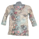 Xcit USA Shirt Womens Small Petite Green Pink Floral Fairy Grunge Vintage Y2K Size undefined Photo 0