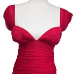 ASOS NWT  Design Red Sweetheart Bust Ruched Shirred Slim Mini Dress Size 4 Photo 4
