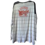 Harley Davidson Striped Long Sleeve T Shirt Portland Oregon XL Gray Photo 1