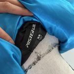 Poster Girl Blue Satin Rhinestone Cropped Puffer Jacket XS Photo 4