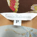 Connie Roberson | Small | Silk Jacquard Butterfly 3/4 Sleeve Button Down Kimono Brown Photo 1