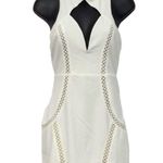 San Joy 🌞  white ivory keyhole stretchy‎ dress Photo 0