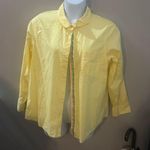 Denim & Co  Pale Pastel Yellow 1X Womens Button Up Shirt Casual Office Photo 0