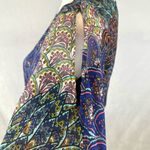 Forever 21 Beautiful colors peacock feather print dress size small Photo 2