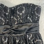 Forever 21 Y2K Vintage Strapless Mini Dress Small Black Lace Goth Fairy Grunge Whimsigoth Photo 2