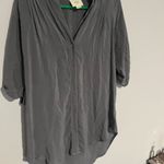 Maeve Anthropologie  Juni 100% Blouse In Gray Short Sleeve Size S Photo 6