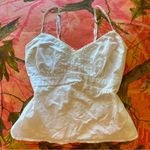 Hollister white linen babydoll coquette camisole tank top Photo 0