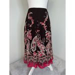 East 5th Women’s Pink Paisley Floral Chiffon Midi Skirt 10 Photo 2