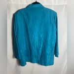 Maggie Sweet Showstopper XL Teal Blue Blazer Vintage USA Made Jacket Corpcore Photo 2