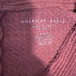 American Eagle  Soft & Sexy Plush Henley Long Sleeve Crop Top Mauve‎ Pink M Photo 1