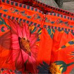 Farm Rio  Tiered Red Floral Maxi Skirt Sz XS 100% Cotton Lightweight Photo 3